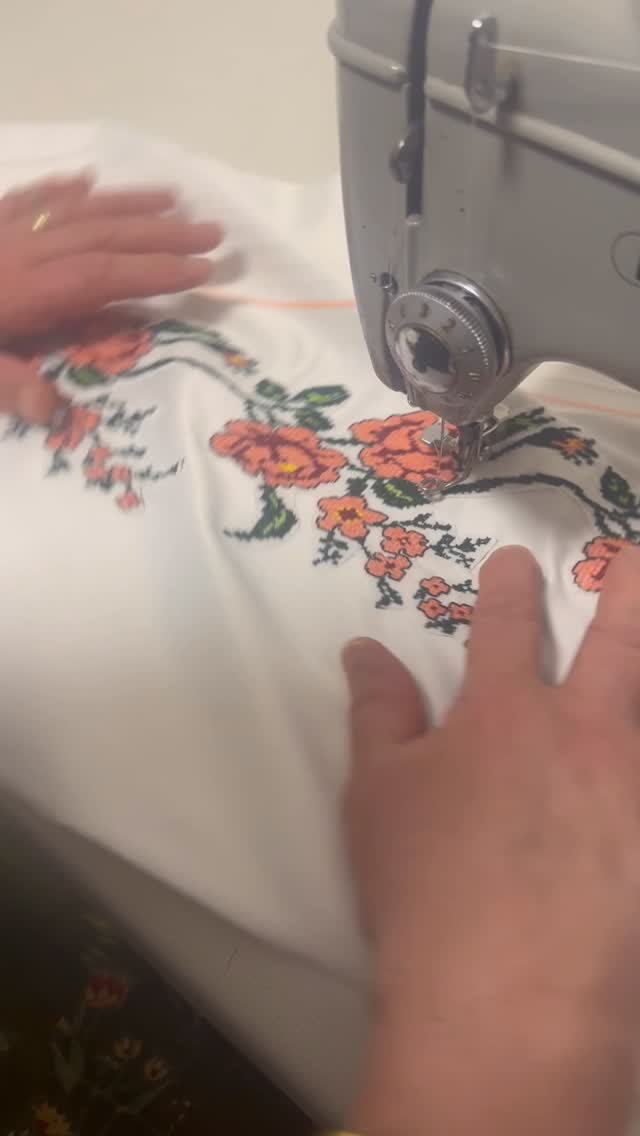Çiçek Deseni Dikiş ve İşleme İşlemi