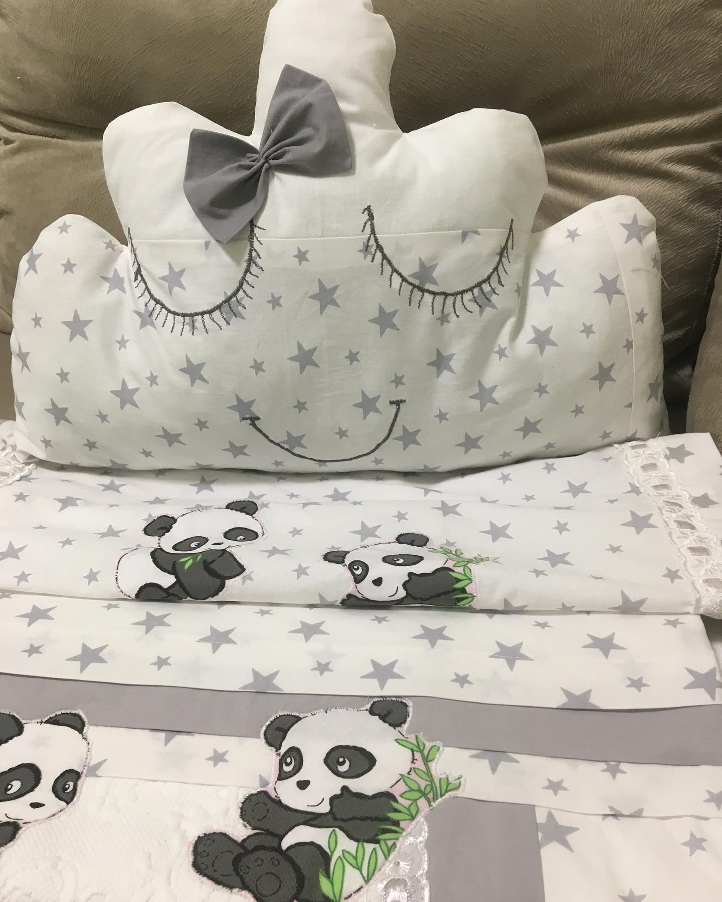 Panda Desenli Bebek Nevresim Takımı
